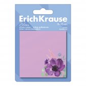 Блок самоклеящийся 75х75 мм, 50 листов, лиловый, ErichKrause Pastel Bloom