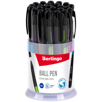 Ручка шариковая Berlingo «Color Zone Stick», 0,7 мм, стержень синий