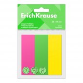Закладки бумажные 25x75 мм, 300 листов, 3 цвета, ErichKrause Neon