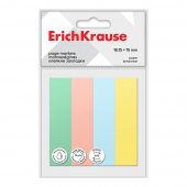 Закладки бумажные 18.75x75 мм, 400 листов, 4 цвета, ErichKrause