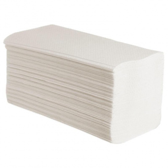 Полотенца бумажные V-укладки 100% целлюлоза, 200 листов, 25г/м, белые 220*230мм
