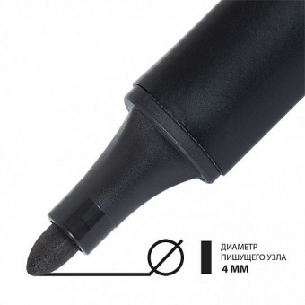 Маркер перманентный INFORMAT TRIANGLE 4 мм, черный, треугольный корпус