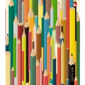 Ежедневник недатированный «Графика. Цветные карандаши», А5, матовая ламинация, 128 л. 