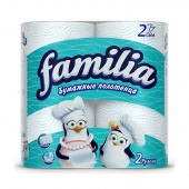 Полотенца бумажные «Familia», 2-х слойные, 2шт., белые