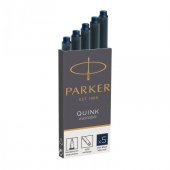 Картриджи чернильные Parker «Quink», комплект 5 шт., темно-синие