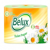 Туалетная бумага «BELUX», 2-х слойная, 4 шт., салатовая