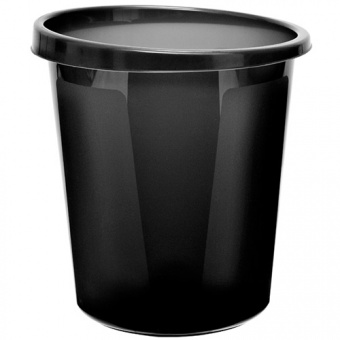 Корзина для мусора, цельная, 9 литров, черная