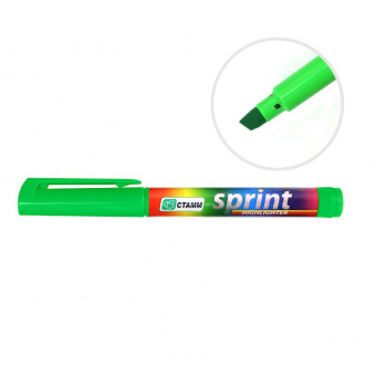 Текстовыделитель «Sprint», скошенный наконечник 1-5 мм, зеленый