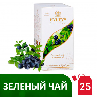 Чай зеленый Hyles "Nature's Harmony", с черникой, 25 пакетиков