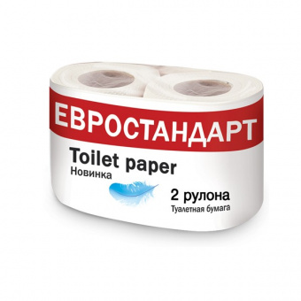 Туалетная бумага «ЕвроСтандарт», 2 шт., белая