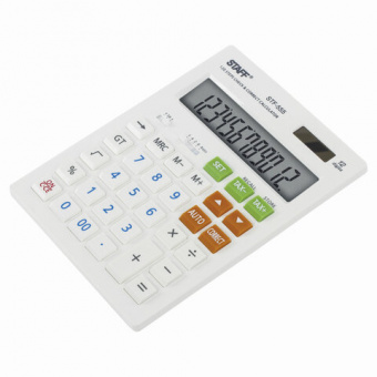 Калькулятор настольный STAFF STF-555-WHITE (205х154 мм), CORRECT, TAX, 12 разрядов, дв. пит (АРХИВ)