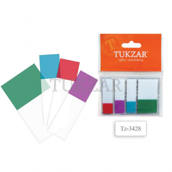 Закладки-флажки самоклеящиеся, пластиковые, 12 × 44 и 25 × 44 мм, 3 × 20 и 1 × 20 шт., цветные