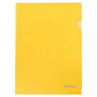 Папка-уголок, плотная, А4, 180 мкм, тонированная, желтая