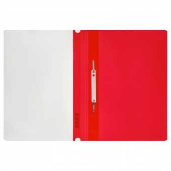 Папка-скоросшиватель пластик. СТАММ А4, 120мкм, красная с прозр. верхом