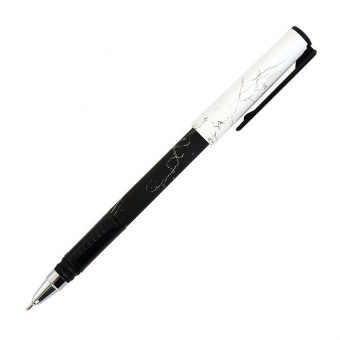 Ручка масляная LOREX «B&W. Marble», серия Double Soft, 0,7 мм, стержень синий, корпус ассорти