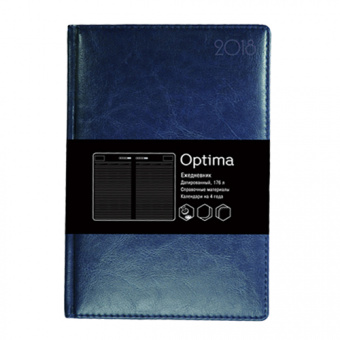 Ежедневник датированный «Optima» на 2018 год, А5, искусственная кожа, 176 л, синий