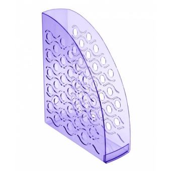 Лоток вертикальный для бумаг СТАММ «Вега», ширина 90 мм, тонированный, фиолетовый