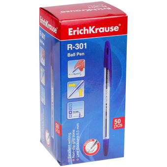 Ручка шариковая Erich Krause «R-301 Classic», 1 мм, стержень синий