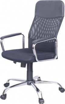 Кресло офисное «Бета», ткань и искусственная кожа, серое