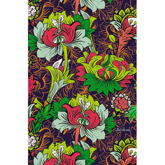 Блокнот Канц-Эксмо «Орнамент. Удивительные цветы», А5, 112 листов, клетка, твердый переплет
