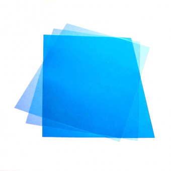Лицевая обложка для переплета OfficeSpace «PVC» А4, комплект 100 шт., пластик, 150 мкм, тонированная синяя