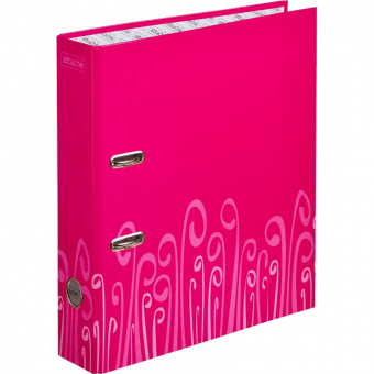 Папка-регистратор Attache "Fantasy", А4, ламинированный картон, 75 мм, розовая