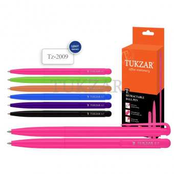 Ручка шариковая автоматическая TUKZAR, ассорти, 0,7 мм, стержень синий
