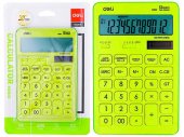 Калькулятор 12р Deli салатовый 108×170×10.6 мм