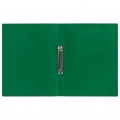 Папка на 2 кольцах А4 BRAUBERG PIXEL, 25 мм, темно-зеленая, до 170 листов, 0,5 мм
