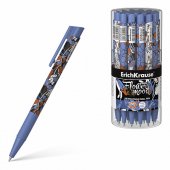 Ручка шариковая автоматическая ErichKrause Tulips Matic&Grip 0.7, цвет чернил синий