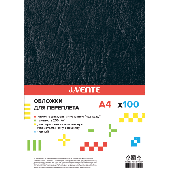 Обложка для переплета "deVENTE.Delta" А4, картон "кожа" черный, плотность 250(230) г/м2, 100л