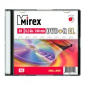 Диск DVD+R Dual Layer Mirex 8,5ГБ 8x Slim Case UL130062A8S