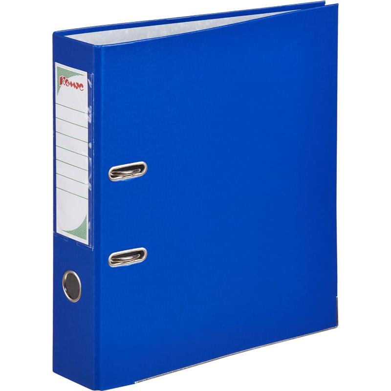 Папка-регистратор , А4, с покрытием из ПВХ/ЭКО, 75 мм, синяя .