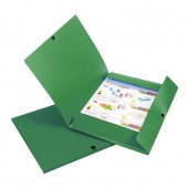 Папка-конверт с кнопкой, А4, 600 мкм, зеленая