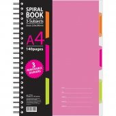 Бизнес-тетрадь Attache Selection «Spiral Book» А4, 140 л., на спирали, клетка, розовая
