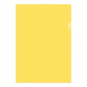 Папка-уголок, А4, 150 мкм, тонированная, желтая