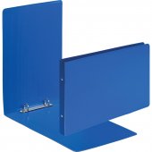 Папка на 2 кольца А4 20мм горизонтальное вложение. плотный пластик 800мкм, синяя 