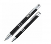 Ручка шариковая автоматическая "Ascot" Easy Gifts 0,7мм, метал., черный/серебристый, стержень синий