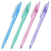 Ручка шариковая автоматическая масляная BRAUBERG «DUAL COLOR», СИНЯЯ, игольчатый наконечник 0,7 мм, линия письма 0,35 мм