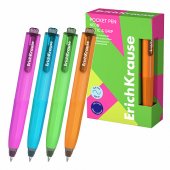 Ручка шариковая автоматическая ErichKrause Poсket Pen Matic&Grip Neon 0.5, цвет чернил синий