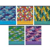 Тетрадь Канц-Эксмо «Разноцветные волны (графика)», А5, 48 листов, клетка