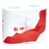 Туалетная бумага, 2-х слойная, 4шт., белая