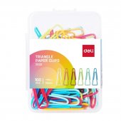 Скрепки 28 мм, 100 шт, с цветным покрытием, в боксе, Deli