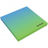 Самоклеящийся блок Berlingo "Ultra Sticky.Radiance",75*75мм,50л, голубой/зеленый градиент