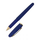 Ручка шариковая масляная LOREX, серия Grande Soft, 0,7 мм, стержень синий, корпус темно-синий