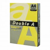 Бумага цветная DOUBLE A, А4, 80 г/м, интенсив желтый (Lemon) 500л