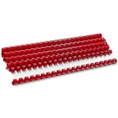 Пружины пластиковые для переплета Forpus, 8 мм, комплект 100 шт., красные