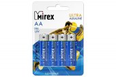 Батарея щелочная Mirex LR6/AA 1.5V 4шт (4/48/480), shrink