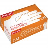 Перчатки хозяйственные виниловые PACLAN «Contact», 50 шт, размер M