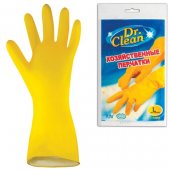 Перчатки хозяйственные «Dr.Clean», латексные, размер L, желтые